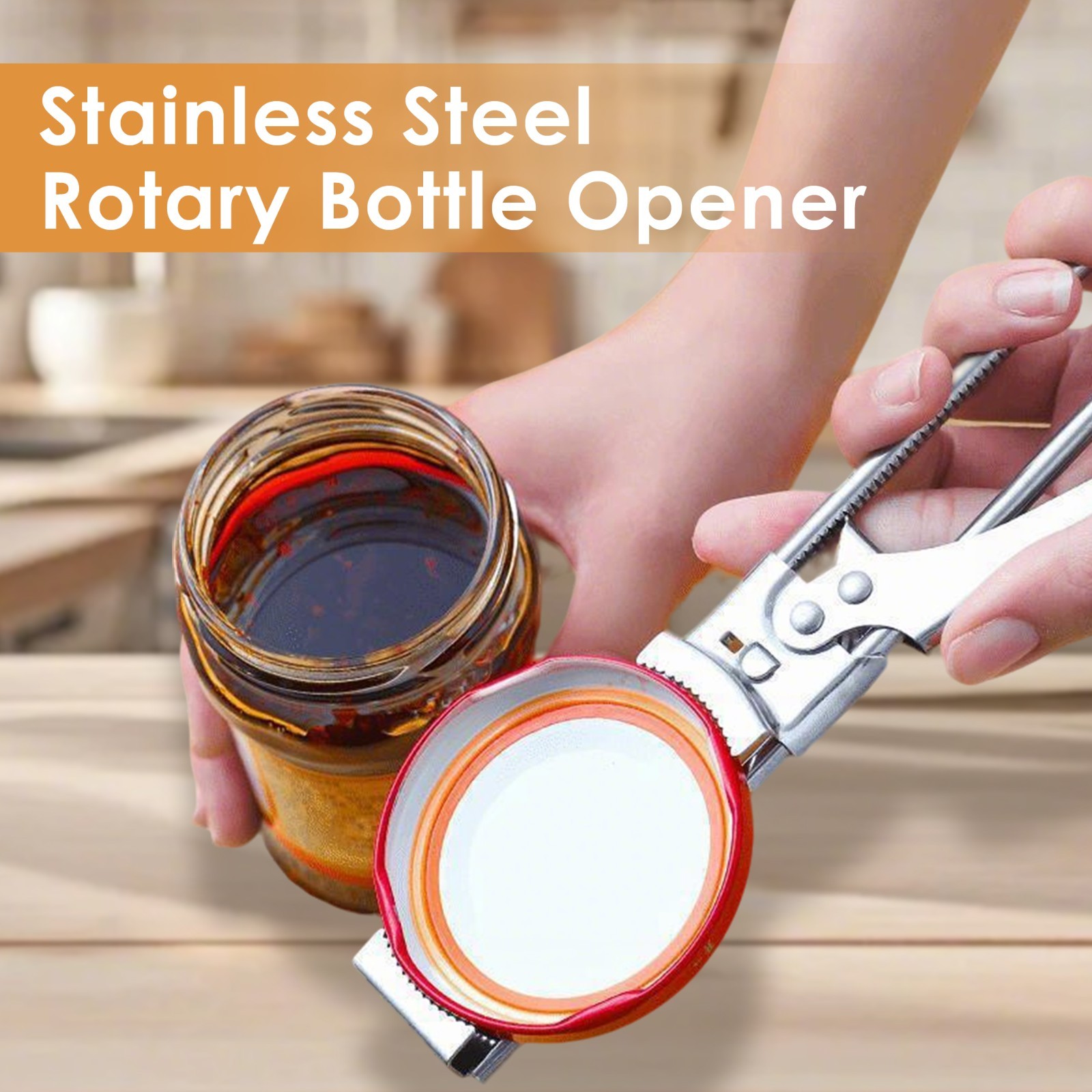 1 Counts Jar Opener for Weak Hands, Multifunctional Adjustable Can Opener, Stain