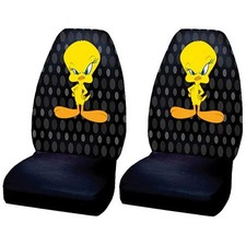 Tweety Bird Car Seat Covers With Leather Pattern Set Of 2 Car Interior