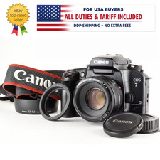 NEAR MINT Canon EOS 7 ELAN 7E Film Camera EF 50mm F/1.8 II ES-62 62-L JAPAN