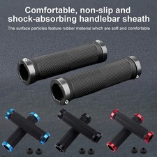 Cycling Lock-On Ends Ergonomic Rubber Bicycle Handlebar MTB Mountain Bike Grips