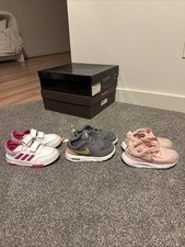 3 Toddler Girl Shoes Bundle Size 8C, Girls Adidas Shoes Pink, Baby Nike Shoes