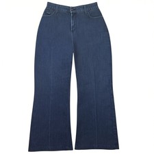 NYDJ Womens 14W Bootcut Jeans Dark Wash High Rise Elastic Back Denim Made in USA