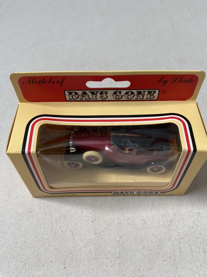 Veículo de carro fundido modelo Lledo Days Gone Burgundy Rolls Royce na caixa - Imagem 2 de 4