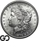 1879-O Morgan Silver Dollar Coin, Better Date New Orleans Issue, Unc++