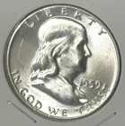 1959 P ** SILVER ** FRANKLIN HALF DOLLAR ** From Mint Set ** BU