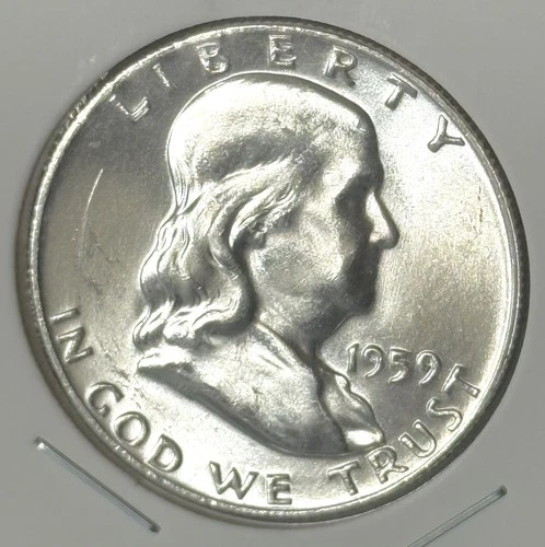 1959 P ** SILVER ** FRANKLIN HALF DOLLAR ** From Mint Set ** BU