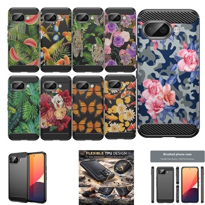 Case For [Google Pixel 9A][FLEX TPU SET16] Slim Matte Floral Design