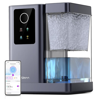 Nugget Ice Maker Countertop with APP & Voice Control, Self Cleaning Ice Machine