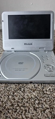 Vintage Mintek Portable DVD Player Silver w/ Bag Screen Not Working Parts Repair - Image 1 of 4