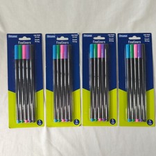 4 Packs Fineliner Marker Pens Fine Point 0.4mm Smooth Writing 5-Colors Per Pack