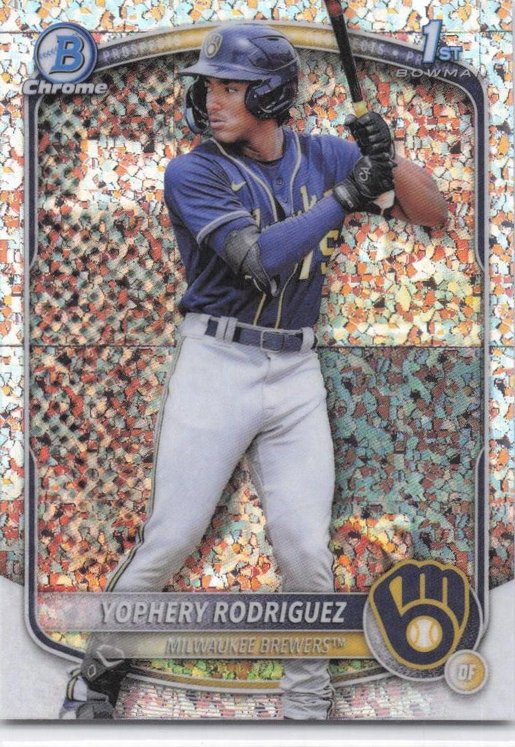2025 Bowman #BCP-36 Yophery Rodriguez Chrome Prospects Mini Diamond Refractor