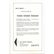 Lee Wood Windows Superb Heat & Sound Insulation 1981 Indianapolis IN Ad SAH4-8