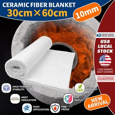 24'' x 12'' Ceramic Fiber Blanket Insulation High Temperature Fireproof Mat Pads
