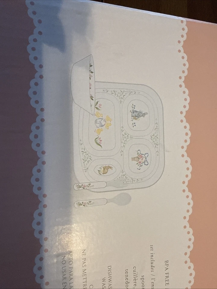 NEW Pottery Barn Kids LoveShackFancy Easter Nursery Baby Feeding Set - Image 4 of 4