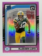 2024 Panini Optic: Rated Rookie Pink Prizm — Marshawn Lloyd #374 (RC) Packers