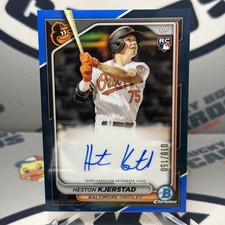 Heston Kjerstad 2024 Bowman #CBA-HK Chrome Autograph Blue Refractor /150 Auto RC