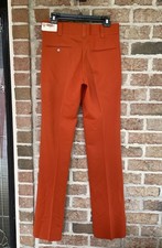 Vtg NOS 1970s Maxwell Slacks Orange Polyester Double Knit Pants Men  s 31x37 NWT