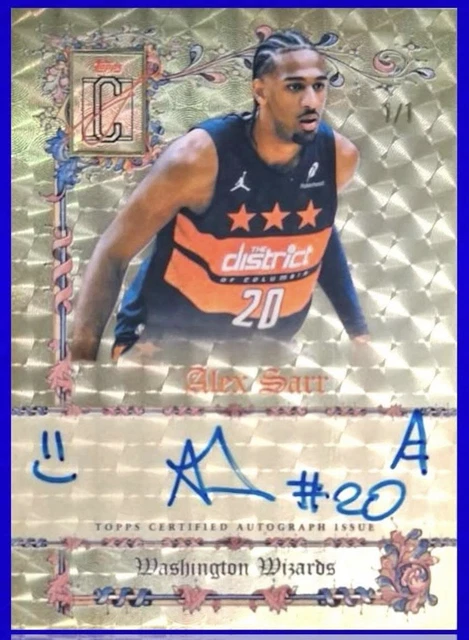 2026 Topps Signature Class Manuscripts On Card  Alex Sarr 1/1 Superfractor MS-AS