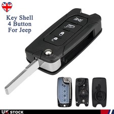 For Jeep Renegade 2014 2015 2016 2017 2018 2019 2020 4 Button Flip Key Fob Case