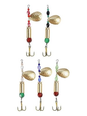 Metal Spoon Spinner Fishing Lure Set 5pcs for Luring For Pike Trout and Bass