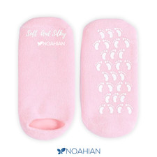 Gel Moisturizing Socks for Dry Cracked Feet   Women Up to 8.5 - Pink - No Slip