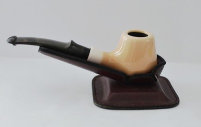 Zenith  Old Mokum  Keramik-Tabakpfeife   gebogen (Kanne/Bent)  Vintage gebraucht