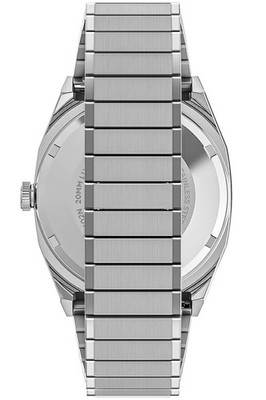 Timex 1983 E-Line Reissue TV Dial Silver Expansion Automatic Watch