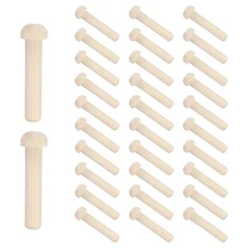 Wood Axle Pegs 5/16" Dia. 1-13/16" Length Wooden Wheels Shaft 50pcs