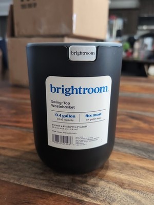Brightroom Swing Top Wastebasket For Desk 6.5'' Tall x 4.75'' Wide 1.5L Capacity 