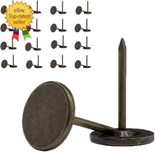 100Pcs Upholstery Thumb Tacks for Wall, 7/16 Inch Heavy Duty Flat Head Push Pins