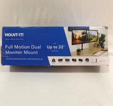 Mount-It MI-27752L Dual Monitor Mount - Black Up to 32" Versa compatible