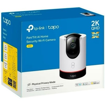 TP-Link - Tapo Pan-Tilt Indoor 2K Wi-Fi Security Plug-In Camera