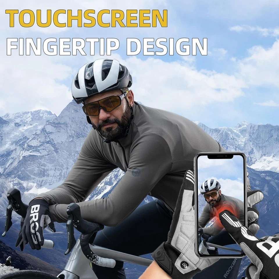 ROCKBROS Winter Cycling Gloves Touchscreen Motorcycle Mountain Warm Bike Gloves - Image 4 of 4
