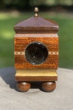 One Of A Kind MCM Handcrafted Studio Art Wood Glass Footed Lidded Box