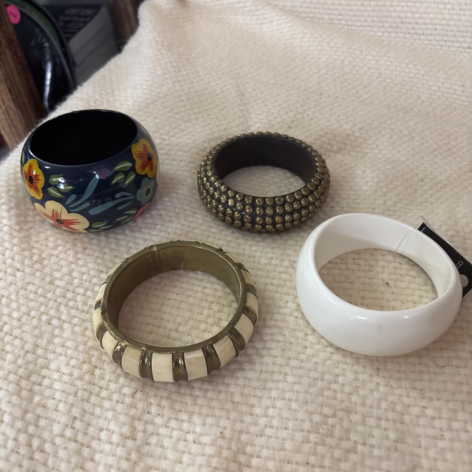 Bangle  Bracelets Lot Of 4 Boho And Vintage-image