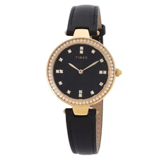 Timex Legacy Quartz Crystal Black Dial Ladies Watch TW2V45100