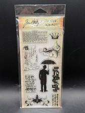 Tim Holtz Stampers Anonymous Purely Random 9 Cling Stamps New in Pack 2011