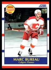 1990-91 Score Canadian Marc Bureau #423 Calgary Flames. NHL Hockey