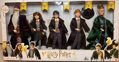 Harry Potter 5 Doll Set 12'' Figures Mattel Wizarding World New in Box!