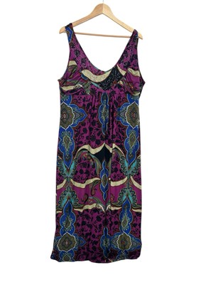 One World Maxi Dress XL Boho Peasant Flowy Womens Hippie Festival Summer