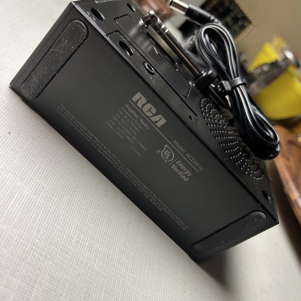 Sleek RCA Weather Radio Black - Image 3 of 3