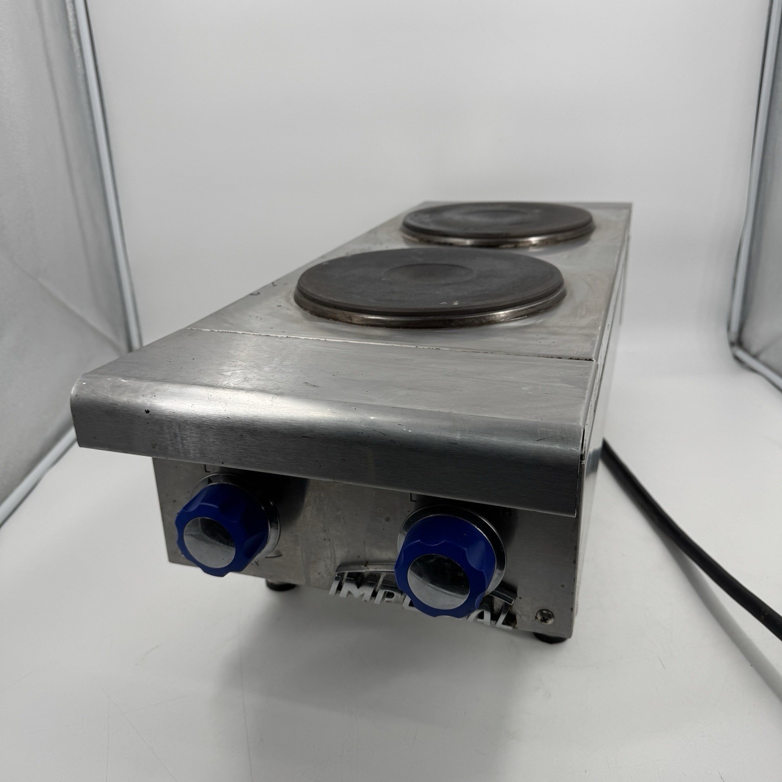 Used Imperial IHPA-2-12-E 12" Countertop Electric Hotplate with (2) 2kw Burners