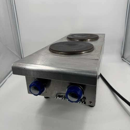 Used Imperial IHPA-2-12-E 12" Countertop Electric Hotplate with (2) 2kw Burners