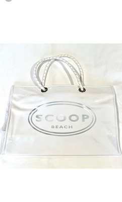 Scoop NYC White Beach Bag Tote , New