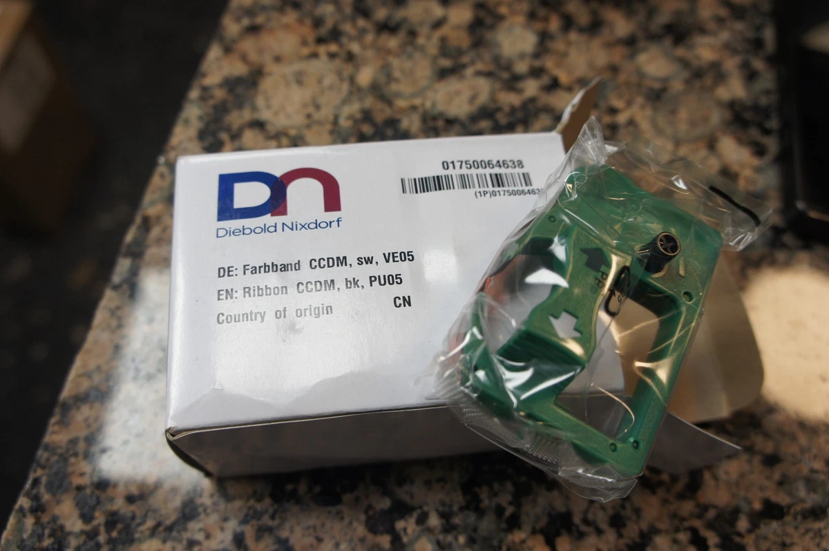 5 cartuchos de cinta negros Diebold Nixdorf CCDM nuevos genuinos 01750064638 PU05