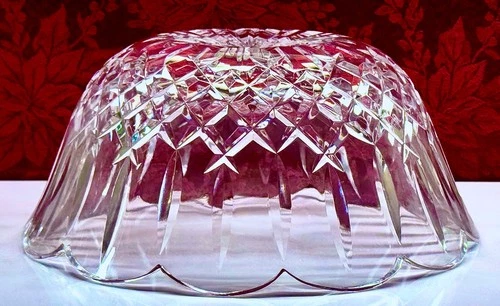 WATERFORD CRYSTAL ☘️ 💎 LISMORE 9"  Scalloped Bowl  GR84 THANKSGIVING CHRISTMAS