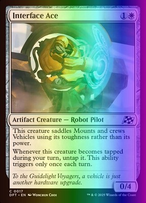 MTG Magic the Gathering Interface Ace (17/579) Aetherdrift LP FOIL