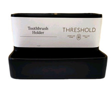 Vanity Bathroom Countertop Organizer Black 3 Compartments Resin 7"Lx 5"Wx 4.5"H