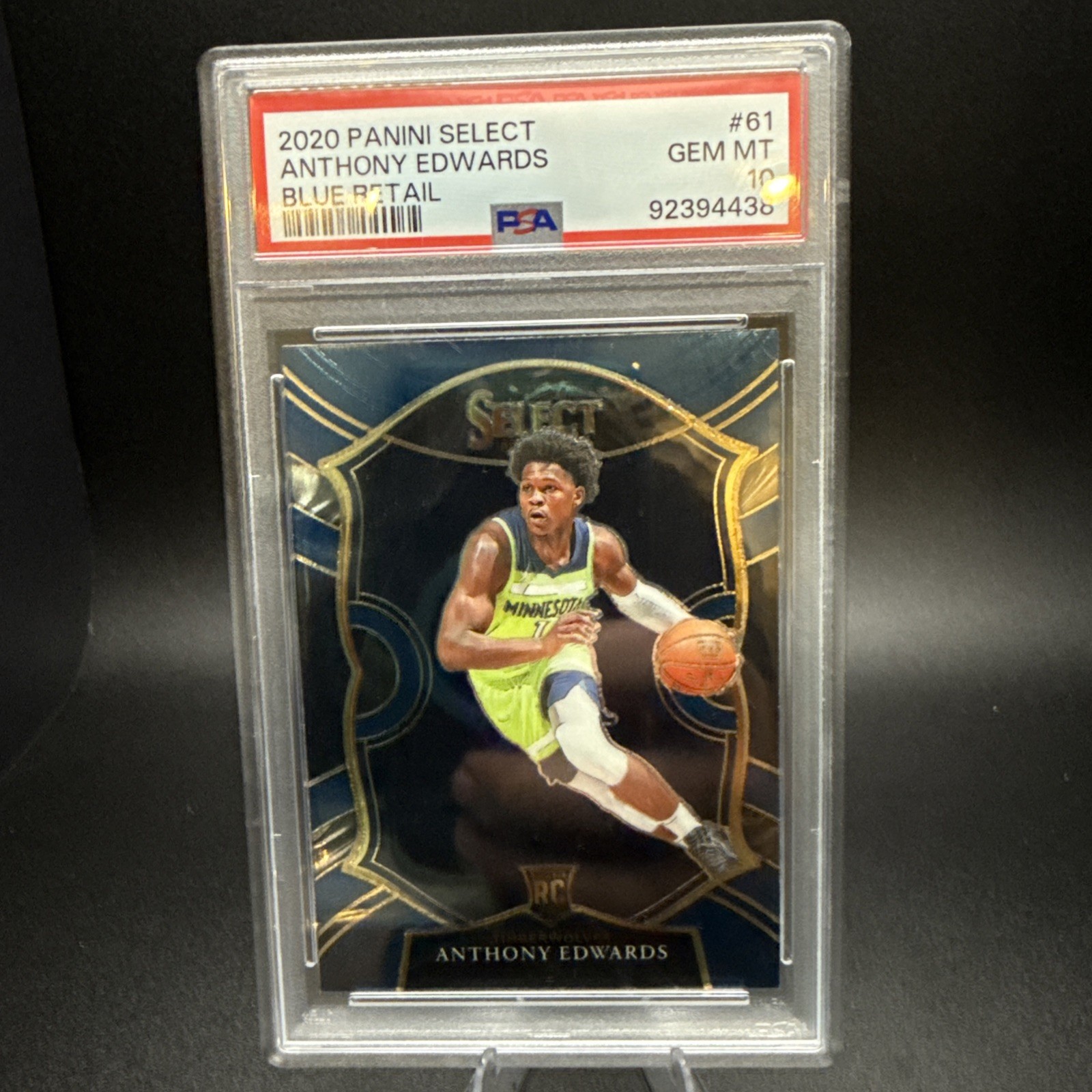 2020-21 Panini Select - Concourse Anthony Edwards #61 Blue (RC) Psa 10