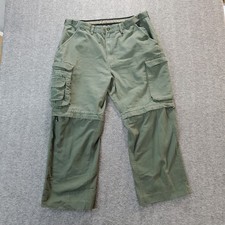 Boy Scouts Of America Convertible Cargo Uniform Pants Mens 36 Green HEMMED